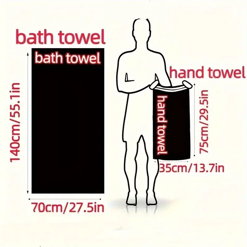 1 pcs Bath towel for adults, 70*140CM extra thick, can be wrapped around, women's coral velvet towel, super absorbent, hair drying cap towel perfect gift for friends and family