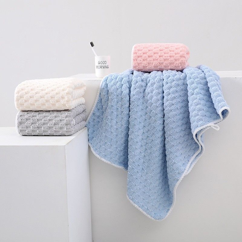 1 pcs Bath towel for adults, 70*140CM extra thick, can be wrapped around, women's coral velvet towel, super absorbent, hair drying cap towel perfect gift for friends and family