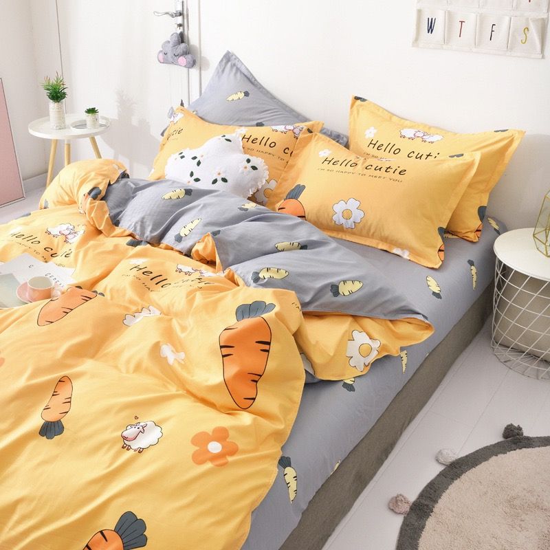 4Pcs of  Bedding Sets Comforter Set Bedding Duvet Covers Set ( 1 Duvet Cover, 2 Pillow cases and 1 Bed-sheet ) Bedding Set(NO Duvet&Pillow)