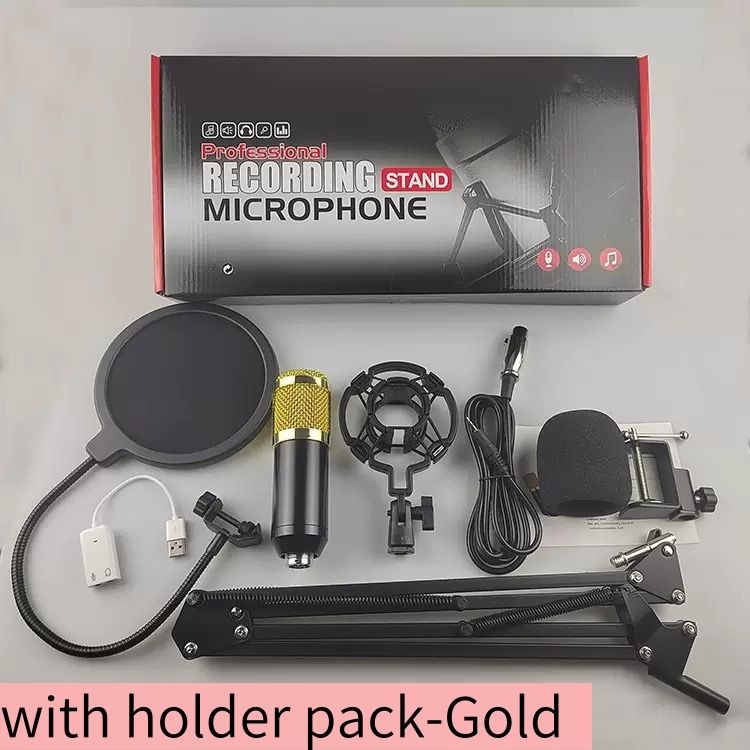 Microphone, Professional Audio V8 Sound Card Set Mic Studio Condenser Microphones for Live Streaming and Karaoke Podcast Recording,Equipment