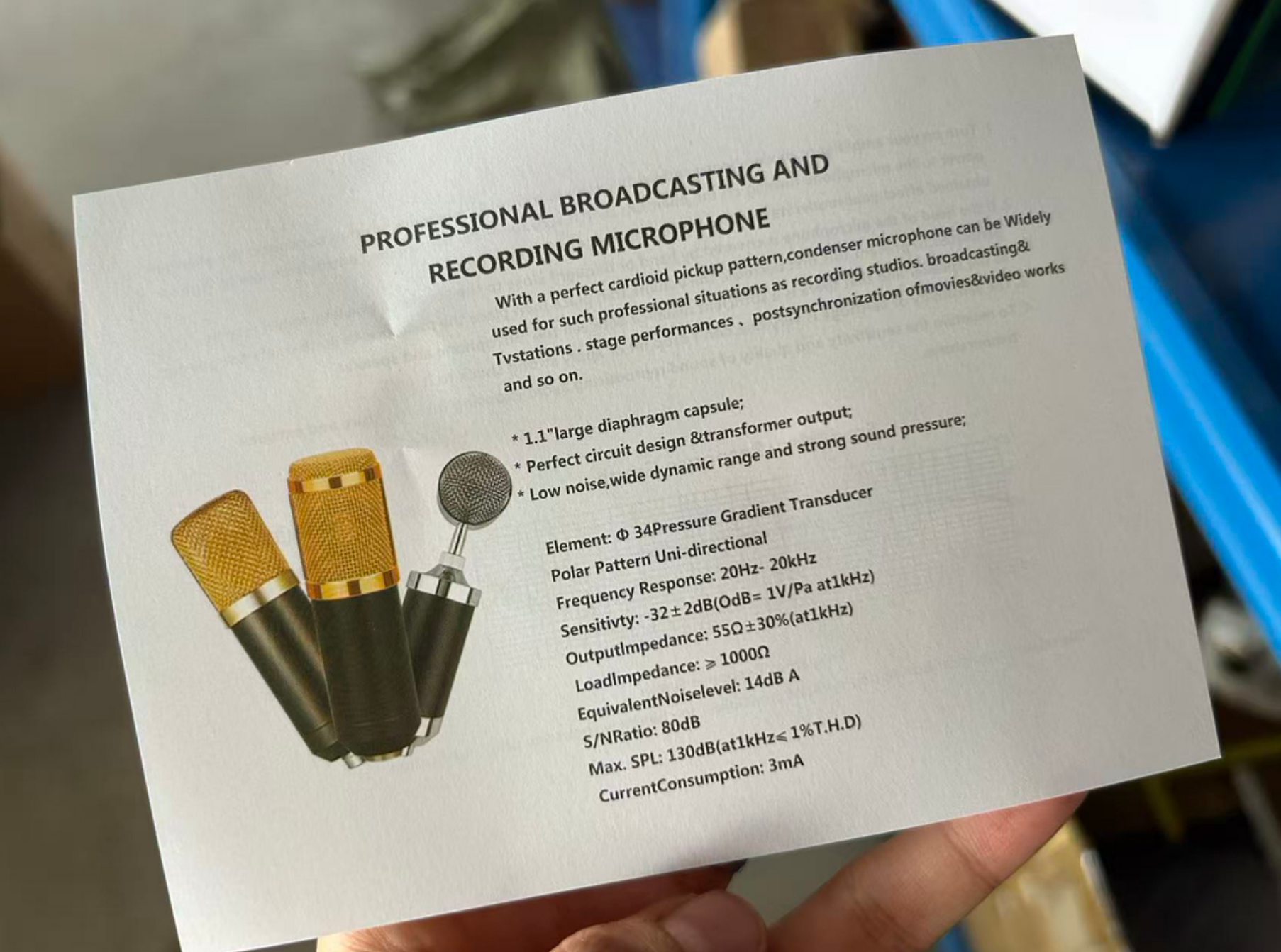 Microphone, Professional Audio V8 Sound Card Set Mic Studio Condenser Microphones for Live Streaming and Karaoke Podcast Recording,Equipment