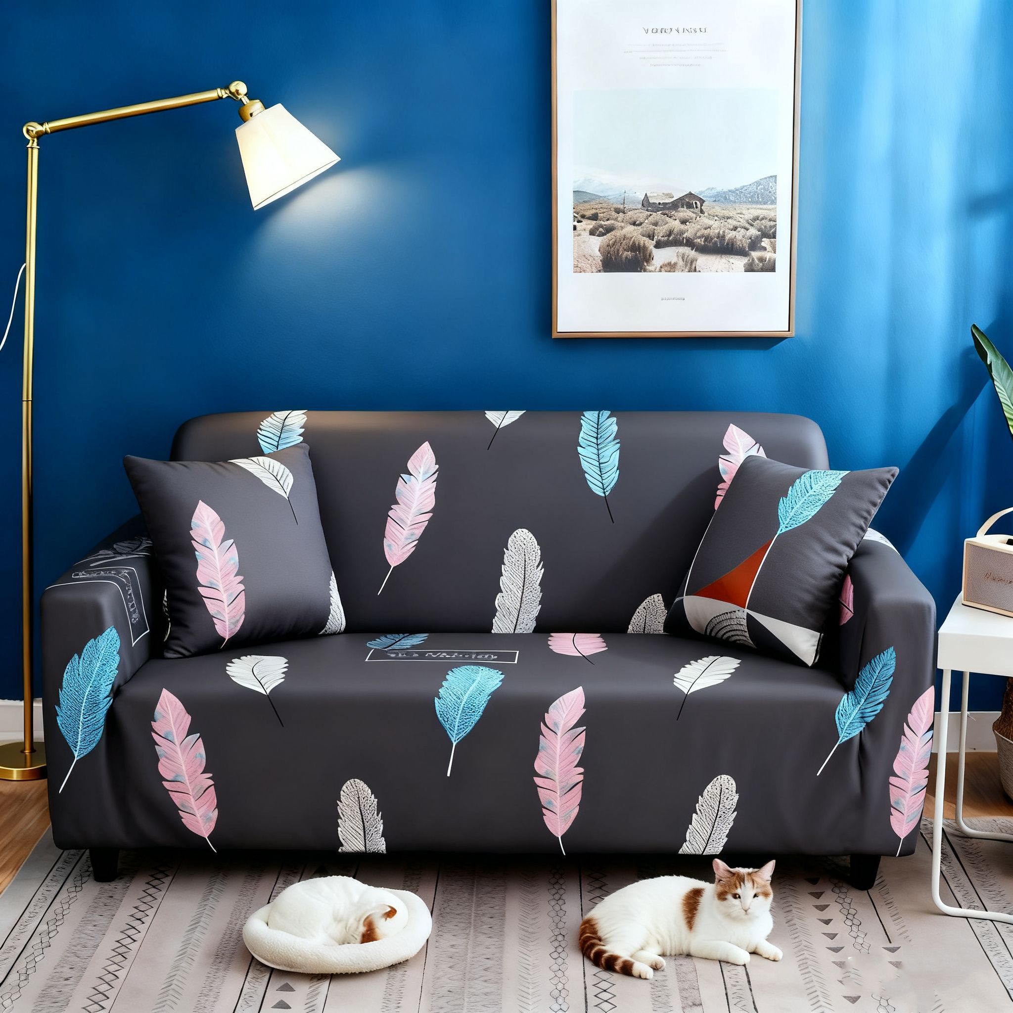 1/2/3 seat elastic sofa cover  (no sofa) all inclusive four season universal sofa cover  anti slip dust-proof fabric sofa cover cloth for Living Room Stretch Slipcover Armchair Couch Cover