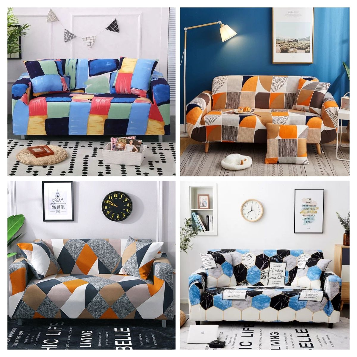 Slipcover Sofa Cover for 1/2/3 Seat (no sofa) all inclusive four season universal sofa cover elastic sofa cover dust-proof fabric sofa cover cloth for Living Room Stretch Armchair Couch Cover