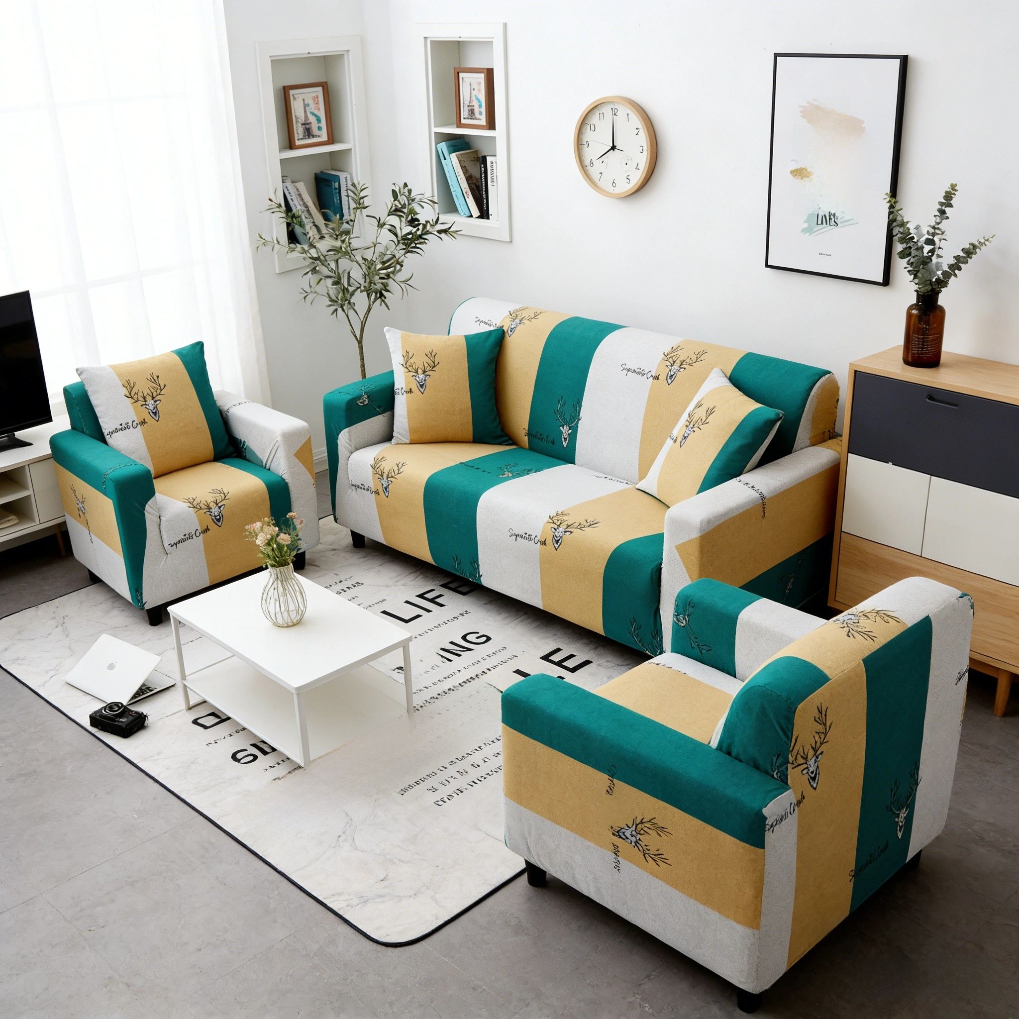 Universal  sofa cover （not include sofa）elastic sofa cover All inclusive four season  anti slip dust-proof fabric sofa cover cloth for Living Room Stretch Slipcover Armchair Couch Cover