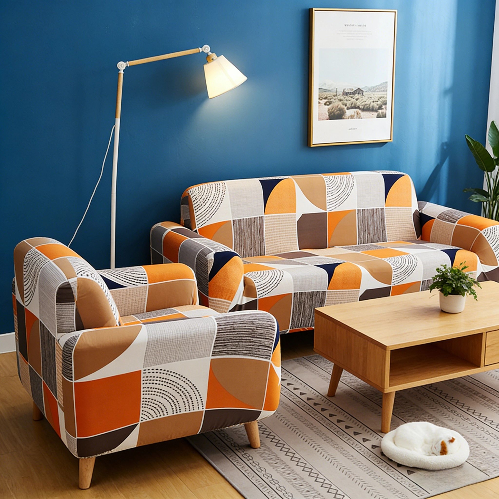 Slipcover Sofa Cover for 1/2/3 Seat (no sofa) all inclusive four season universal sofa cover elastic sofa cover dust-proof fabric sofa cover cloth for Living Room Stretch Armchair Couch Cover