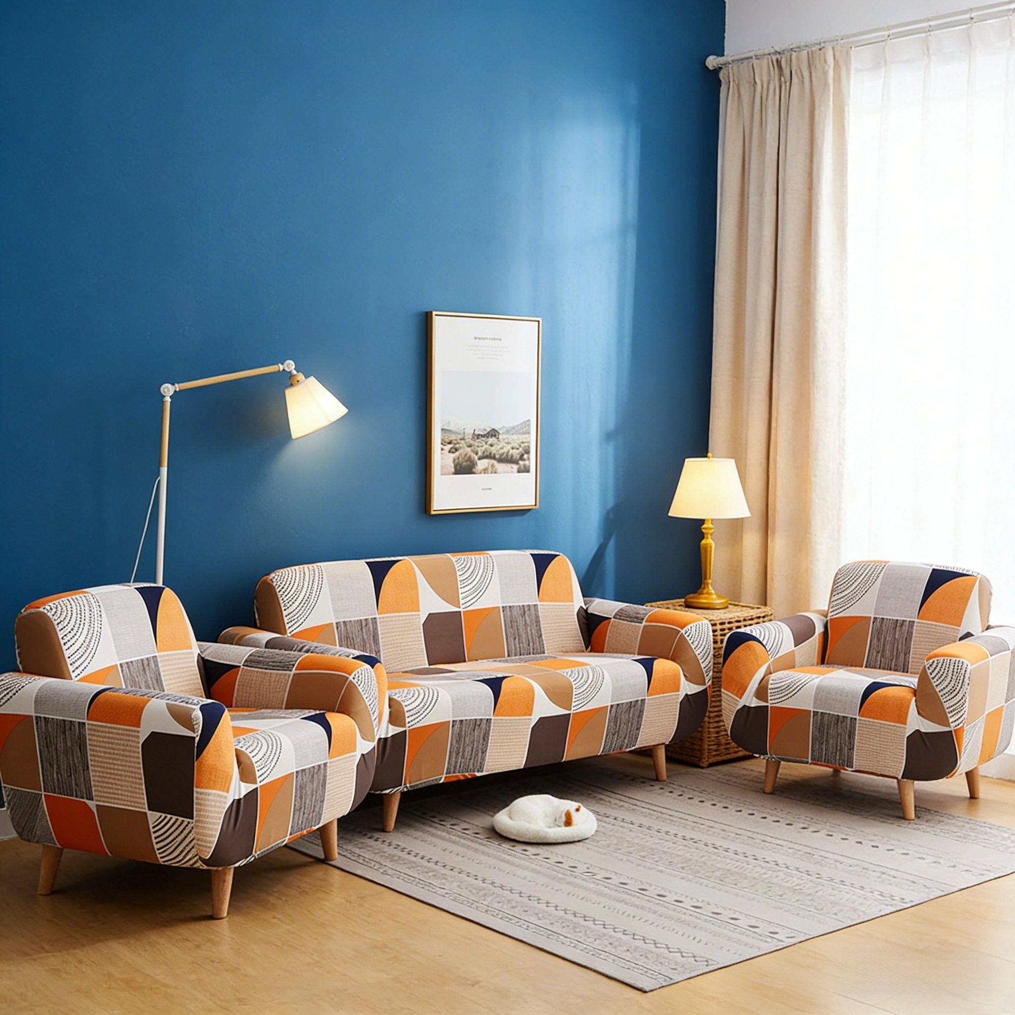 Slipcover Sofa Cover for 1/2/3 Seat (no sofa) all inclusive four season universal sofa cover elastic sofa cover dust-proof fabric sofa cover cloth for Living Room Stretch Armchair Couch Cover