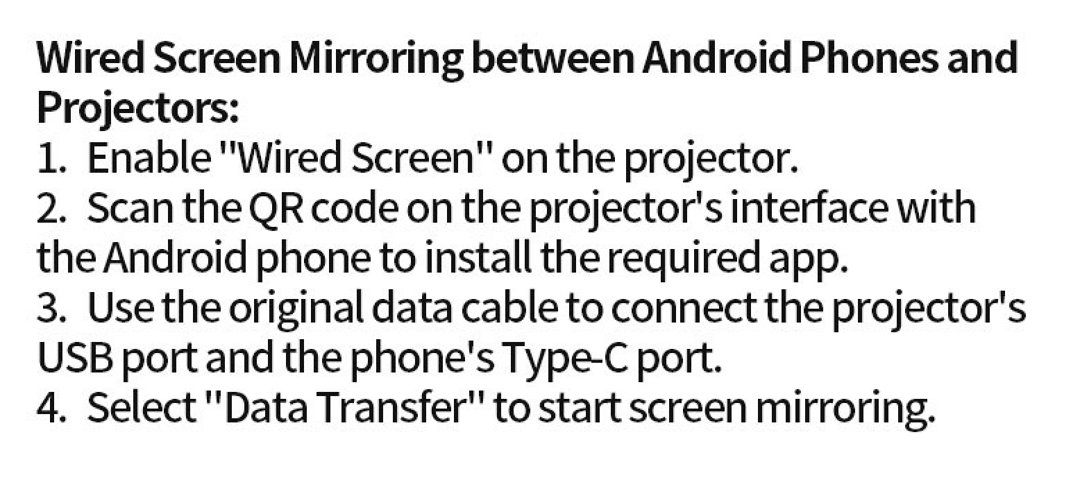 Mini ultra-high-definition portable screen mirroring projector, wireless projection, HDMI connection, USB flash drive support, 720P resolution,1HDMI line as gift