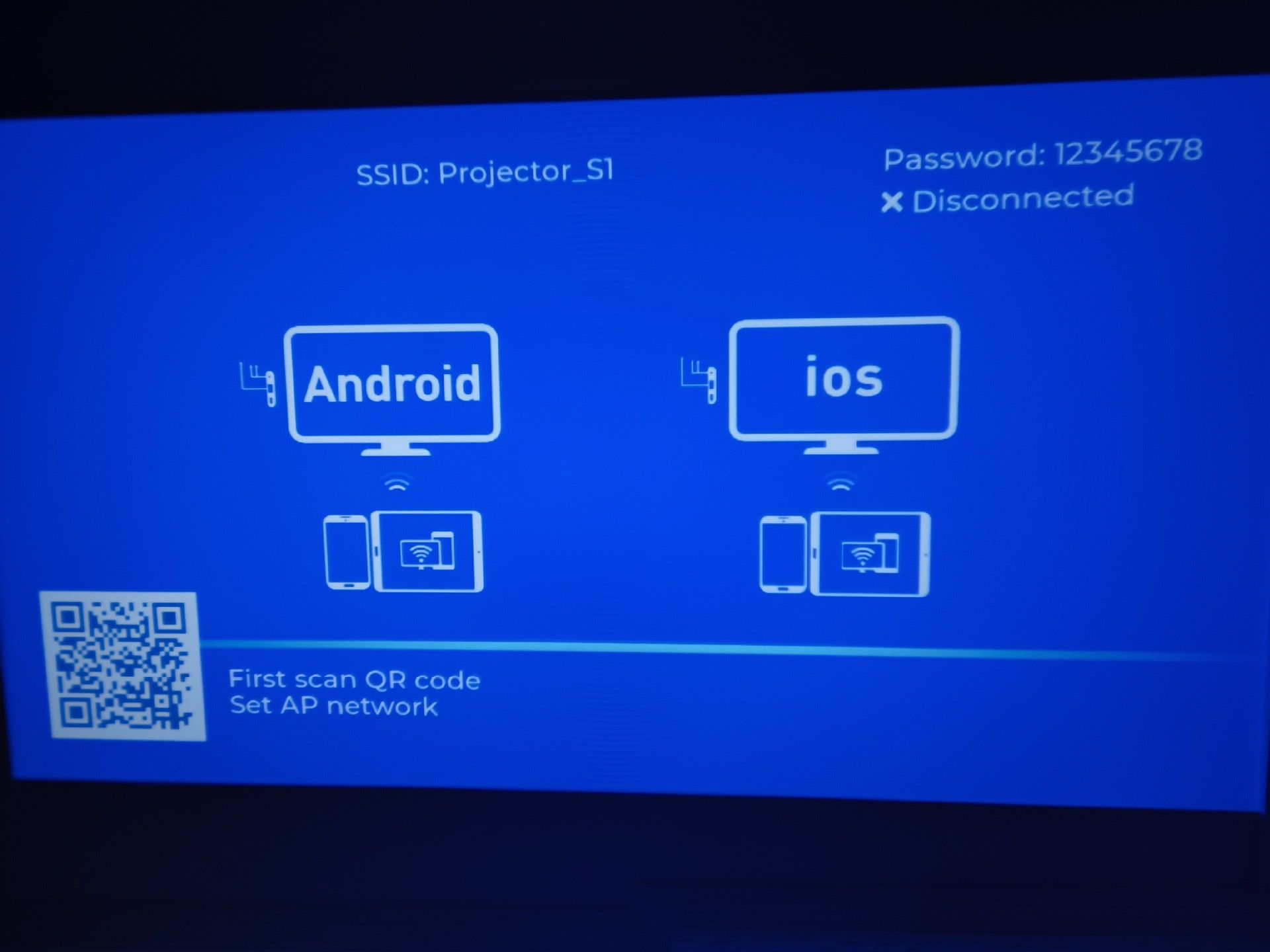 Mini ultra-high-definition portable screen mirroring projector, wireless projection, HDMI connection, USB flash drive support, 720P resolution,1HDMI line as gift