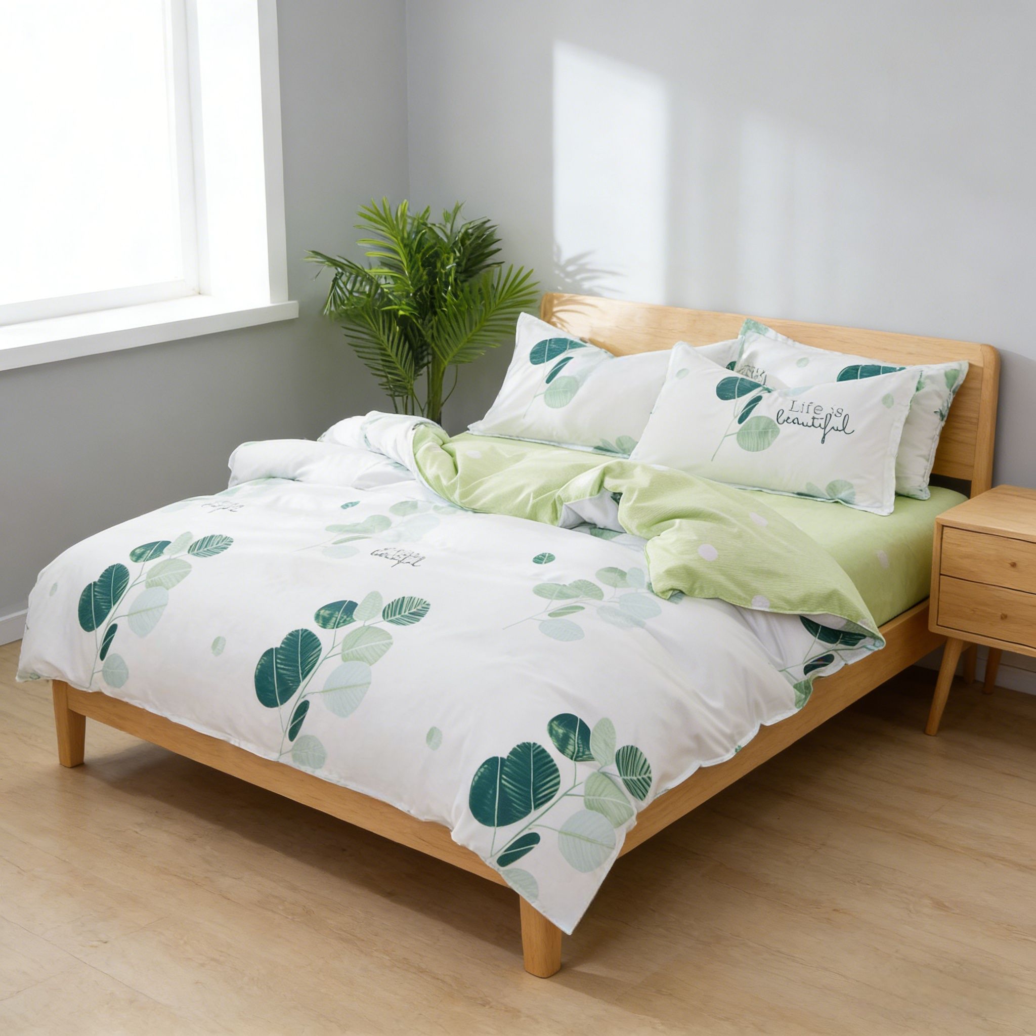 4Pcs of  Bedding Sets Comforter Set Bedding Duvet Covers Set ( 1 Duvet Cover, 2 Pillow cases and 1 Bed-sheet ) Bedding Set(NO Duvet&Pillow)