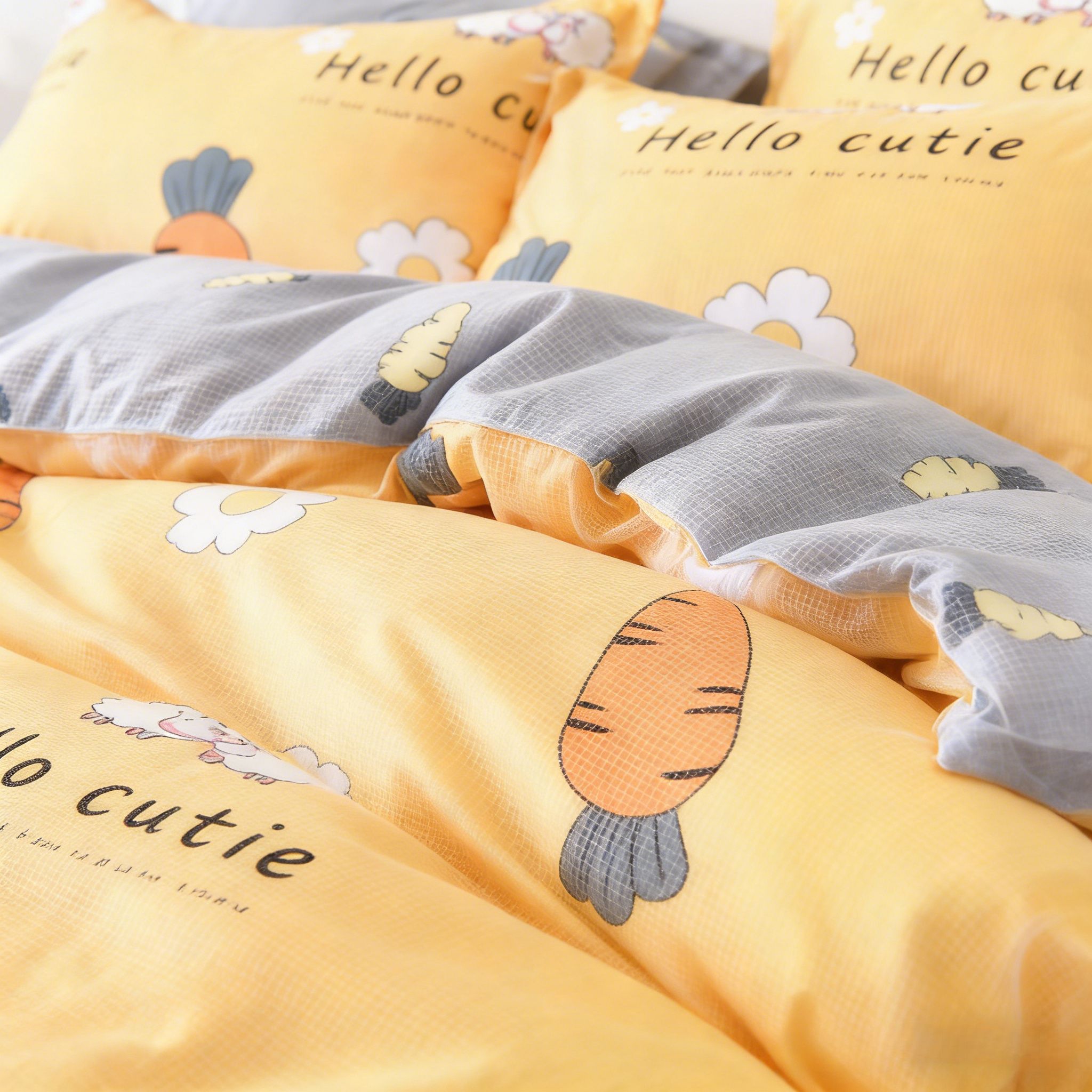 4Pcs of  Bedding Sets Comforter Set Bedding Duvet Covers Set ( 1 Duvet Cover, 2 Pillow cases and 1 Bed-sheet ) Bedding Set(NO Duvet&Pillow)