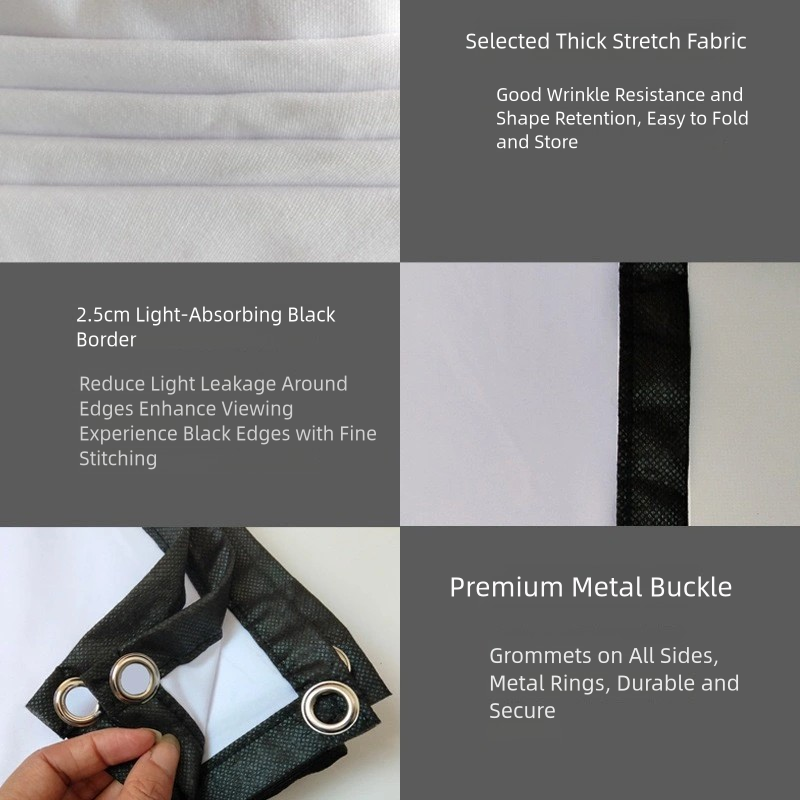 Simple Folding Projector Screen Portable Home Outdoor KTV Office 3d HD Proyector Projection Screen 60/72/84/100/120/150 Inch