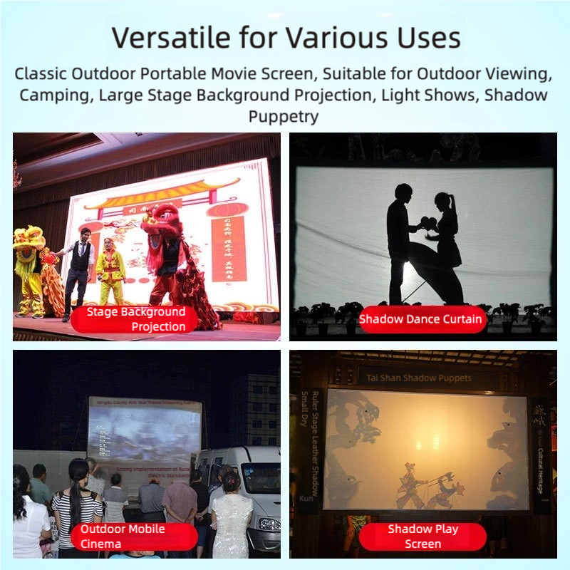 Simple Folding Projector Screen Portable Home Outdoor KTV Office 3d HD Proyector Projection Screen 60/72/84/100/120/150 Inch