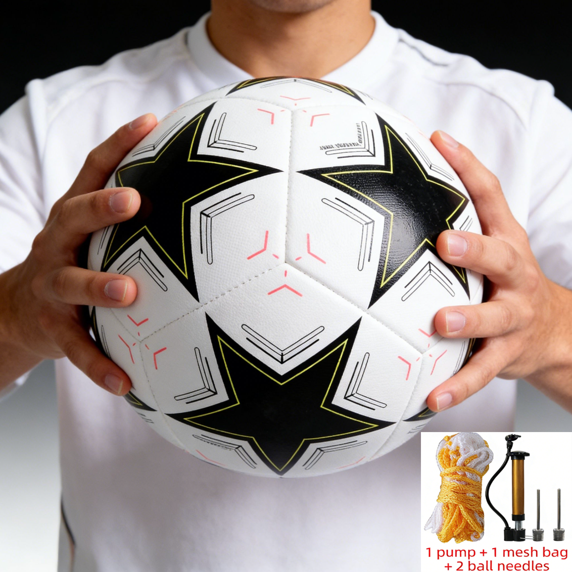 Professional Soccer Ball, Official Size 5 Football Perfect For Outdoor Training&Entertainment, PU Leather Seam Durable And Long-Lasting Soccer Ball