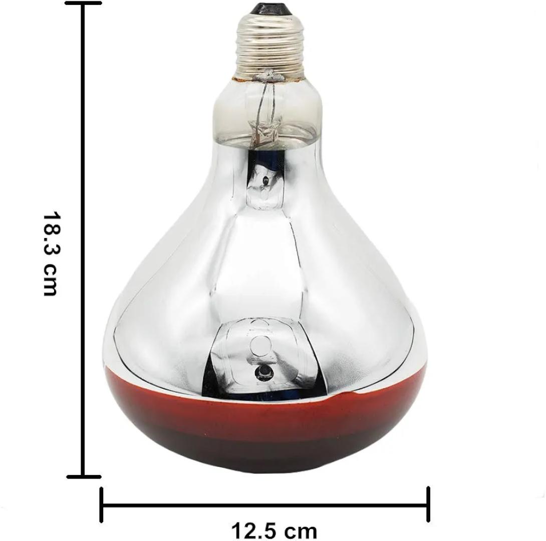 250 Watt Deep Red Infrared Heating Bulb for Chicken Farm, Pig Farm, Pets