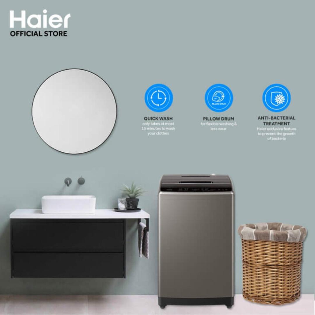 Haier 8kg Full Automatic Top Loader Washing Machine- Powerful, efficient, and hassle-free laundry care.- 𝑯𝑾𝑴80-1269𝑺6