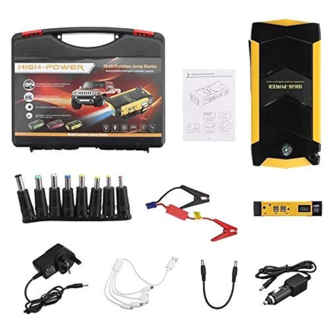 Bashatec Combo Pack of 2 High Power 12V Portable Midi Jump Starter| Car Jumper Booster| Mobile Phone Laptop Battery Charger | Tyre Inflator Pump