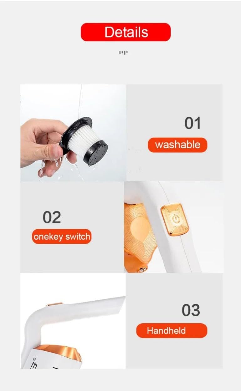 Wireless rechargeable Car/Home Vacuum Cleaner .Suction Power of 8500pa Cordless 3 in 1 Handheld Auto Vacuums Home & Car Dual use mini vacuum cleaners