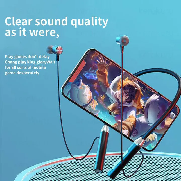 （Ava)Wireless  Earbud Neckband Earphones Sports Earphones Headphones Earbuds In-Ear Bluetooth Headset Gaming Headphones TWS IPX Waterproof Earphones Gaming Bluetooth Earphones Stereo Bluetooth Earbuds