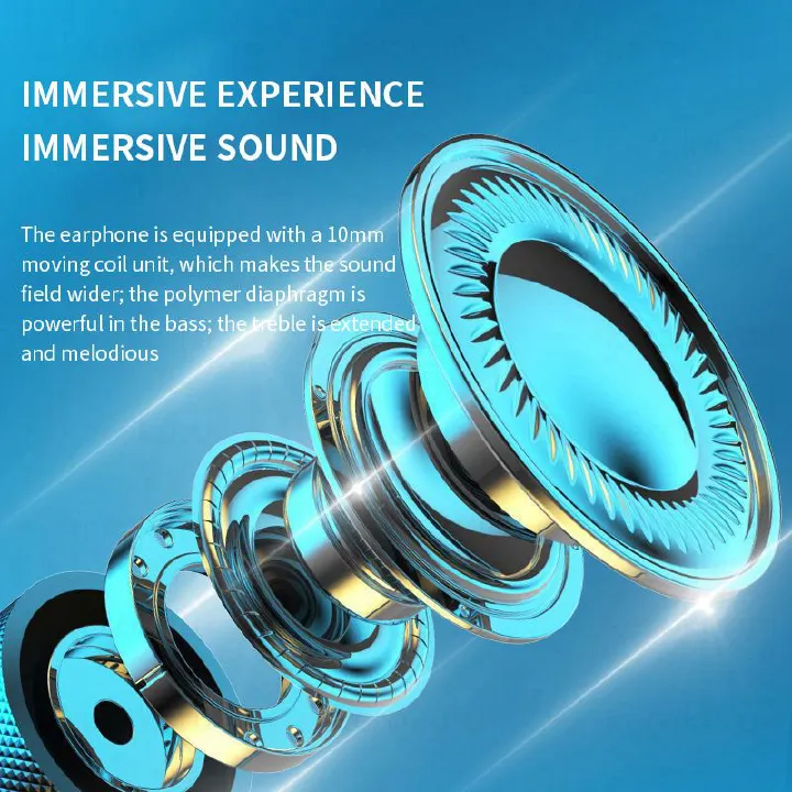 （Ava)Wireless  Earbud Neckband Earphones Sports Earphones Headphones Earbuds In-Ear Bluetooth Headset Gaming Headphones TWS IPX Waterproof Earphones Gaming Bluetooth Earphones Stereo Bluetooth Earbuds