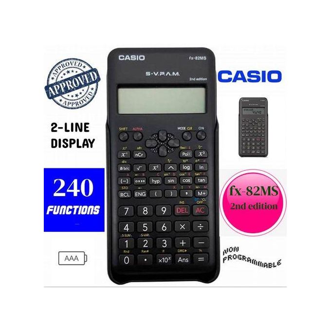 Casio fx-82MS 2nd edition scientific With three key advantages, for KCSE, CBC recommended Syllabus