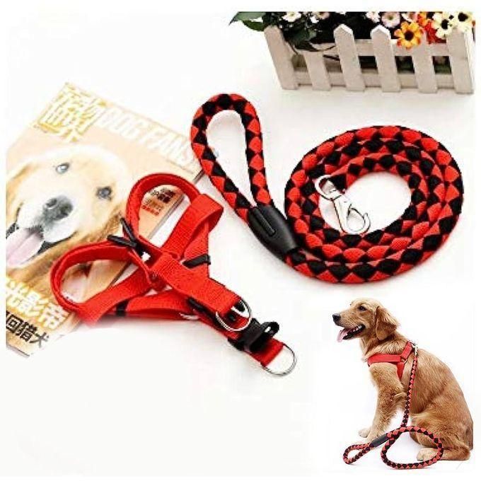 Fashion Small Adjustable Dog Harness Outdoor Walking Nylon Leash Lead Pets Durable Traction Training Rope