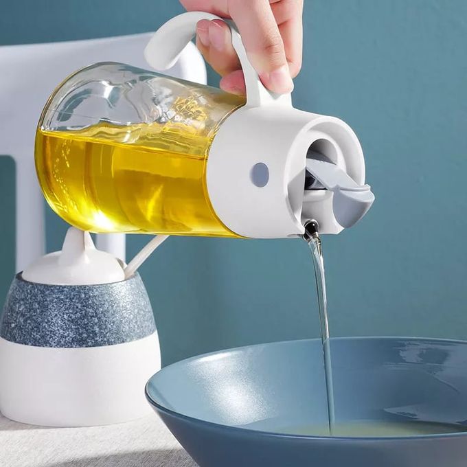 630ml Glass Vinegar Oil Dispenser Jar Bottle
