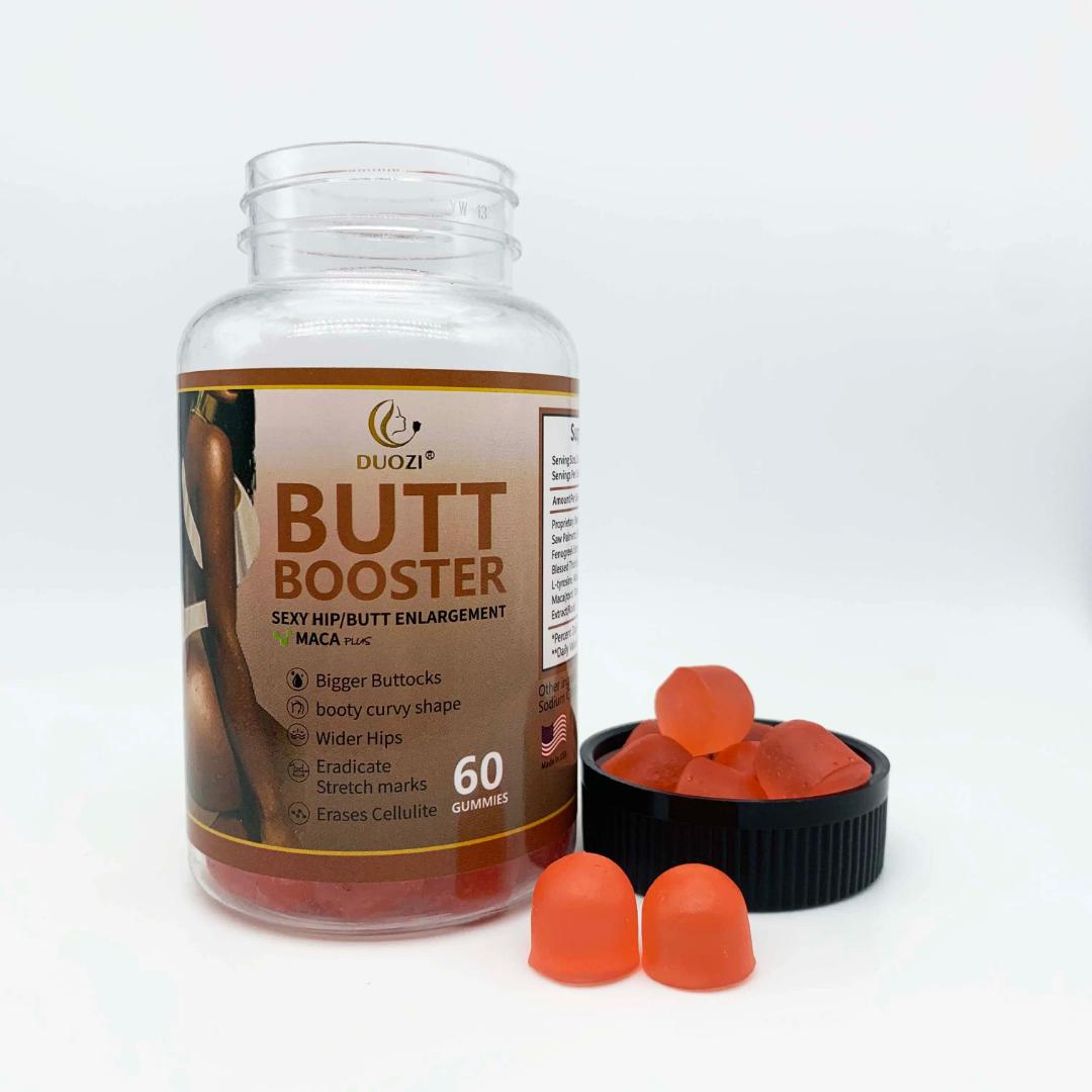 Maca Butt Booster Gummies. (Supports healthy curves, body shaping, and booty growth without harsh chemicals or injections.)