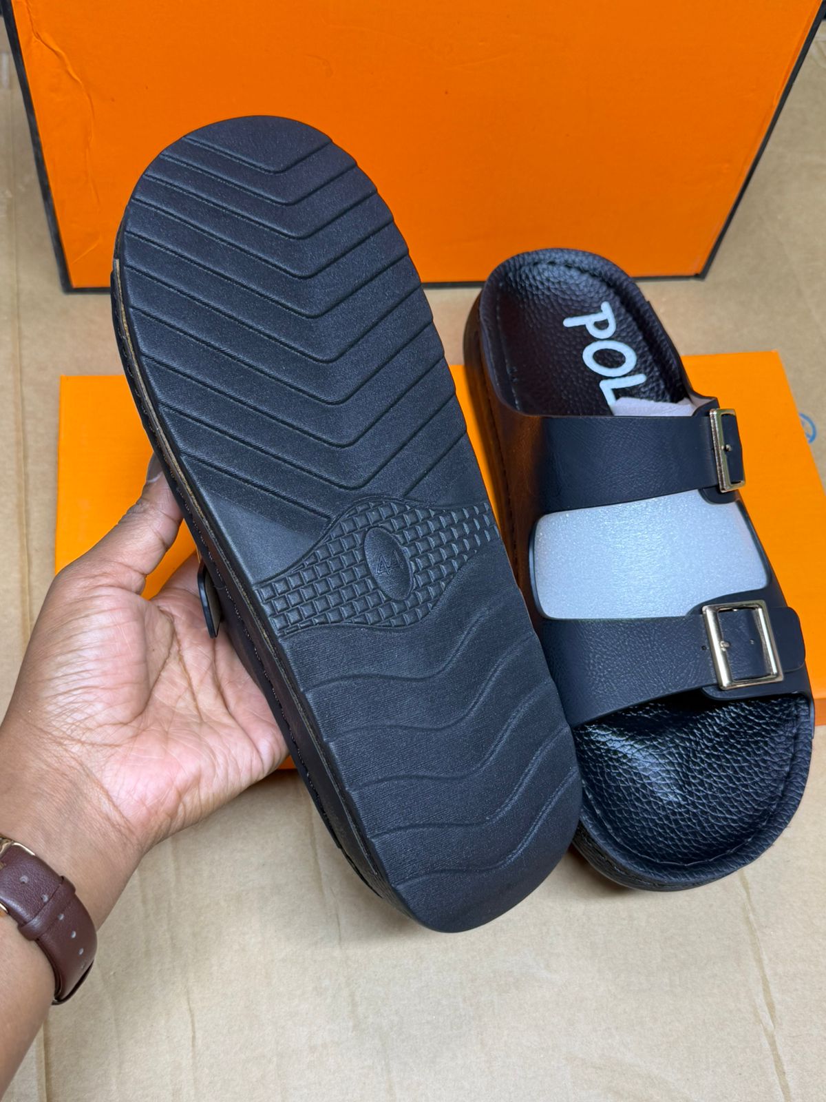 ⚡MEN'S OPEN SHOES⚡ men's sandals⚡ High quality mens leather double buckle slipers outdoor hiking summer sandals All season wearing shoes .Very cute as pictured💯⭐