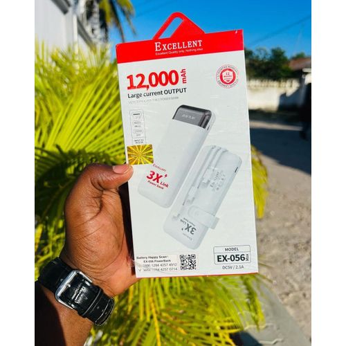 12000mAh Power Bank (EX-056) – Fast Charging, Dual USB, High-Capacity Excellent Original