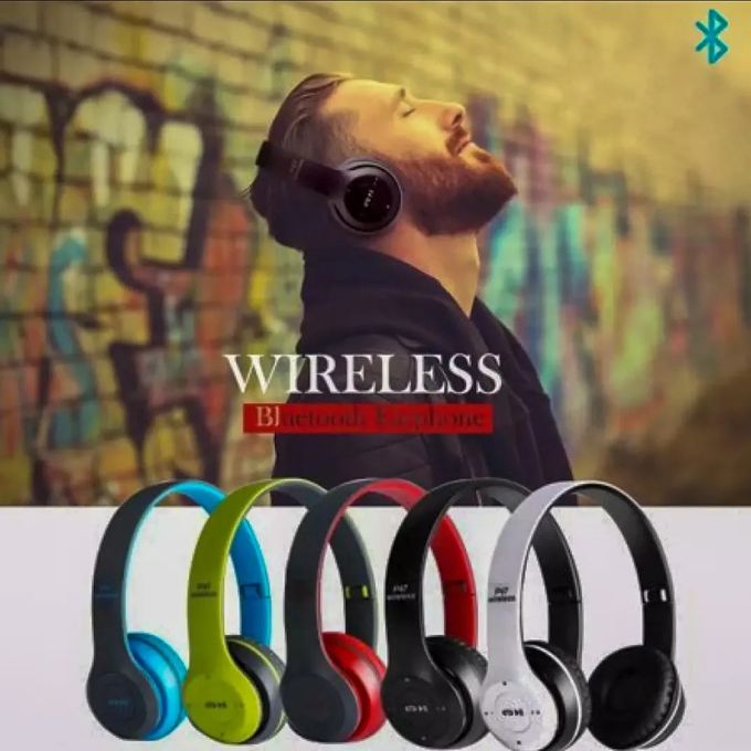 P47 Wireless Bluetooth Headphone With Microphone Foldable Headsets Bass HiFi Sound Music Stereo Earphone For Smartphones TV Game High Quality P47 Wireless Bluetooth Earphone/Headphone/Speaker
