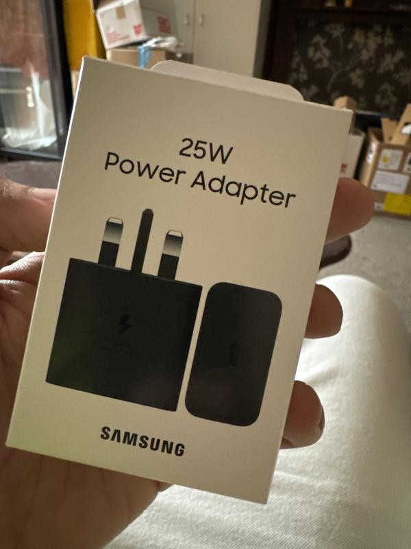Samsung 25W 3 Pin Super Fast Charging Adapter Type-C Power Wall Charger with PD Fast Charge Support for Galaxy Smartphones, Tablets and USB-C Devices