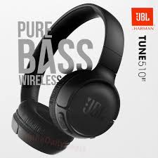 JBL 510BT Bluetooth Wireless On-Ear Headphones with Deep Bass, 40-Hour Playback, Foldable Lightweight Design, Built-In Mic for Android & iOS Devices