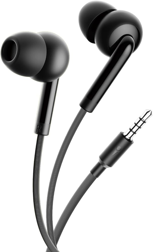 Infinix Wired Earphones 3.5mm Hands-Free Headphones with Microphone Stereo Sound In-Ear Earbuds for Android Phones, iPhone, Samsung, Huawei