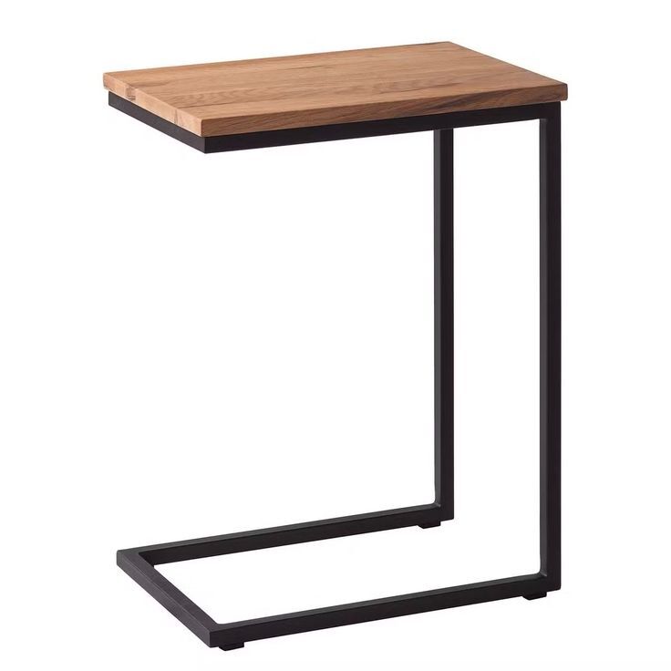 Bedside c table. loft style metal frame with wooden top.