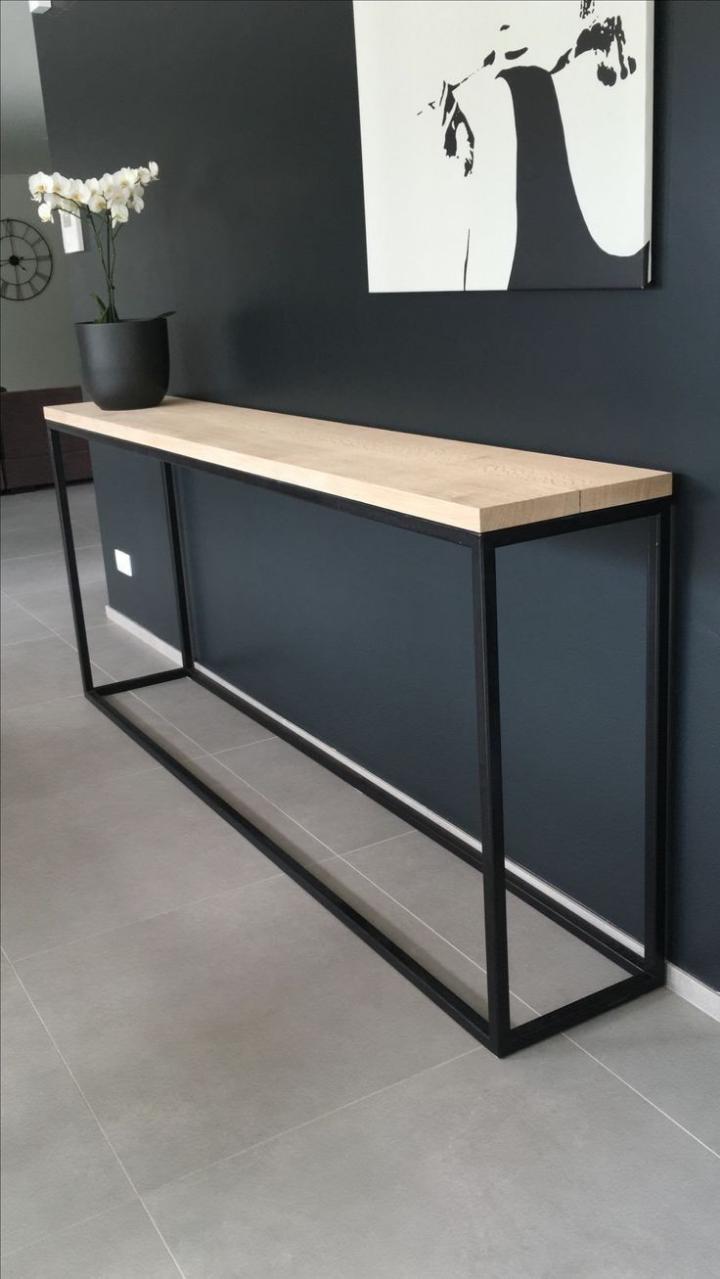 Wood Console Table Industrial Style Hallway Table OEM Custom Design Wooden Entryway Table for Entrance