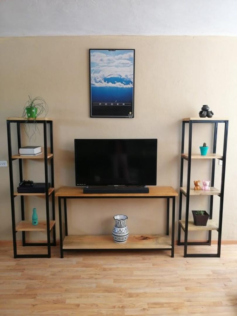 minimalist T.V stand. metal frame sturdy design