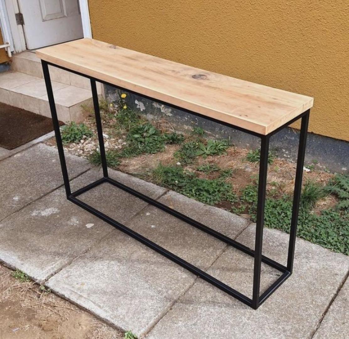 Wood Console Table Industrial Style Hallway Table OEM Custom Design Wooden Entryway Table for Entrance