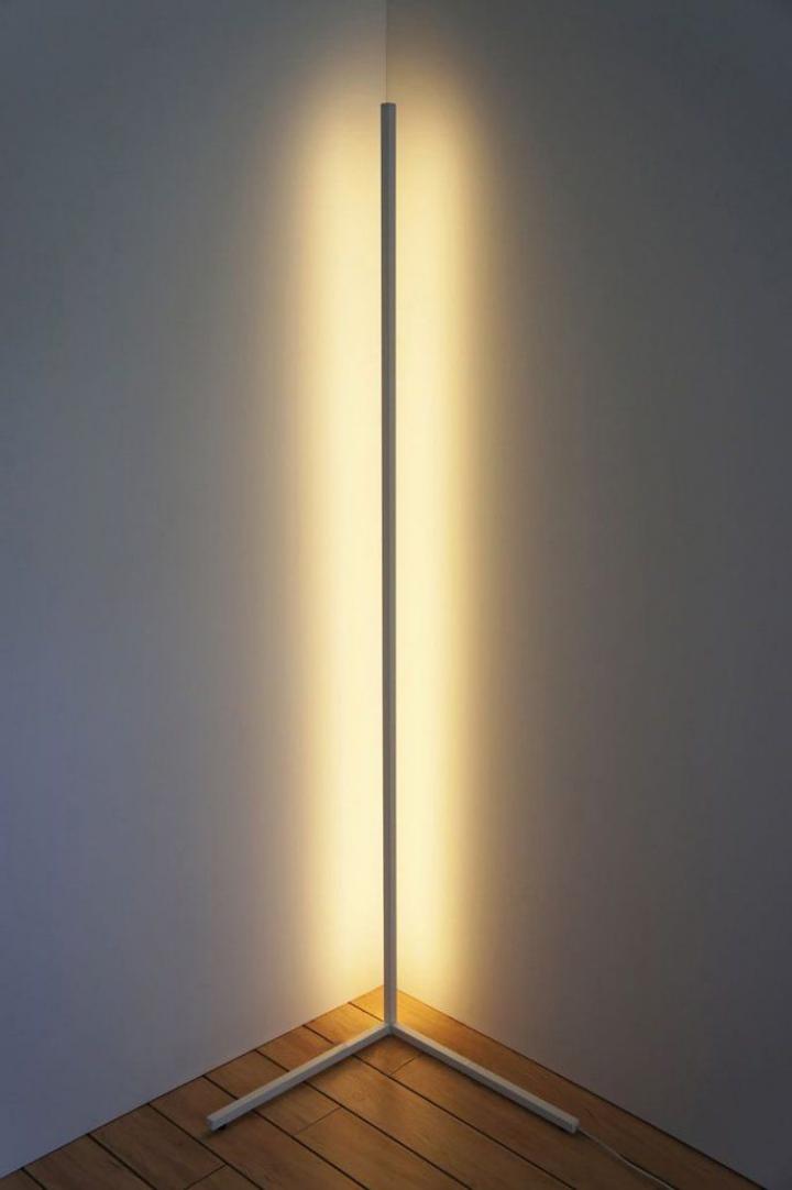 Home decor minimalist corner LED RGB light. ambiance mood and accent lighting.  Elevate your space with unique lighting