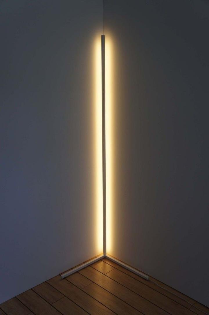 Home decor minimalist corner LED RGB light. ambiance mood and accent lighting.  Elevate your space with unique lighting