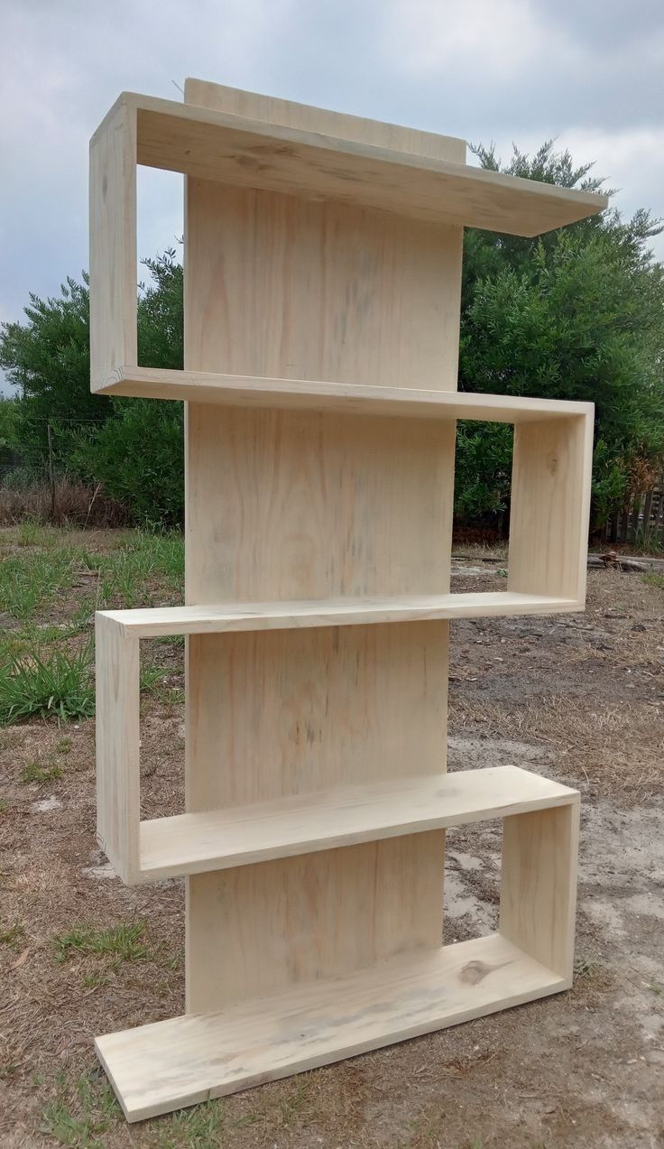 Modern Designer S-Shape Wall Shelf 3-Tier Geometric Floating Bookshelf Decorative MDF Display Rack for Living Room & Office Decor.