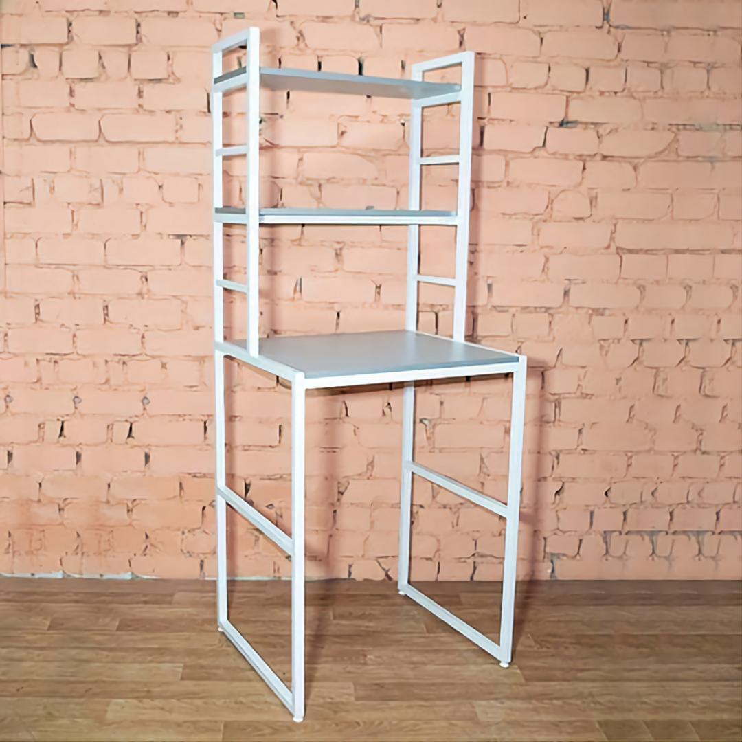 Over Washing Machine Storage Rack - 3-Tier Laundry Room Organizer with Steel Frame & Wood Shelves