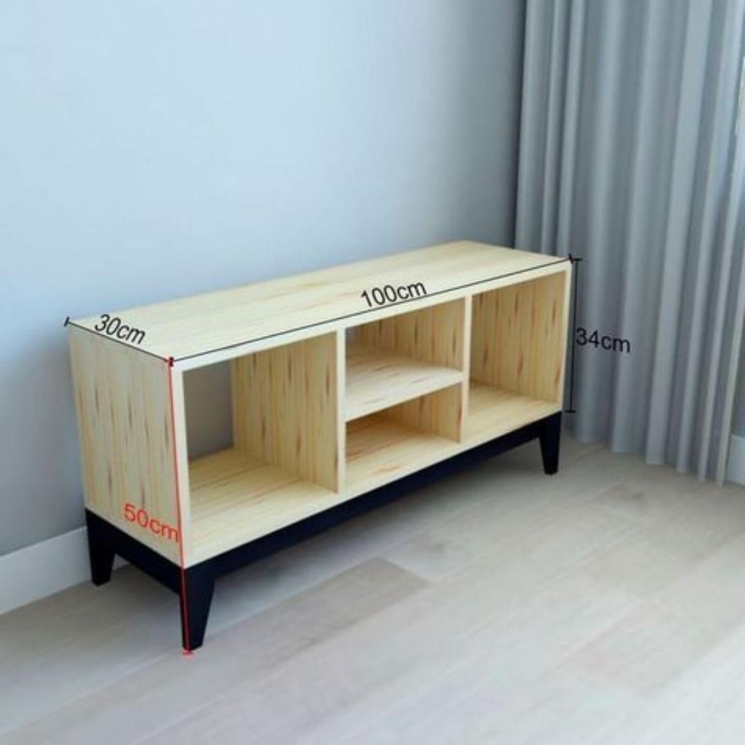 Minimalist Modern White TV Stand with Wood Legs and Storage Shelves strong and sturdy signature living room console