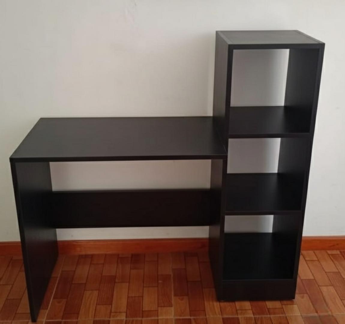 Modern All-in-One office desk Computer Desk with Side Storage Shelves Multipurpose Study Table for Students & Professionals