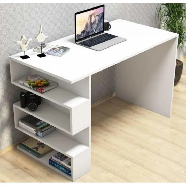Space-Saving Computer Desk with Side Storage Shelves The "Ascend" L-Shaped Multi-Function Desk