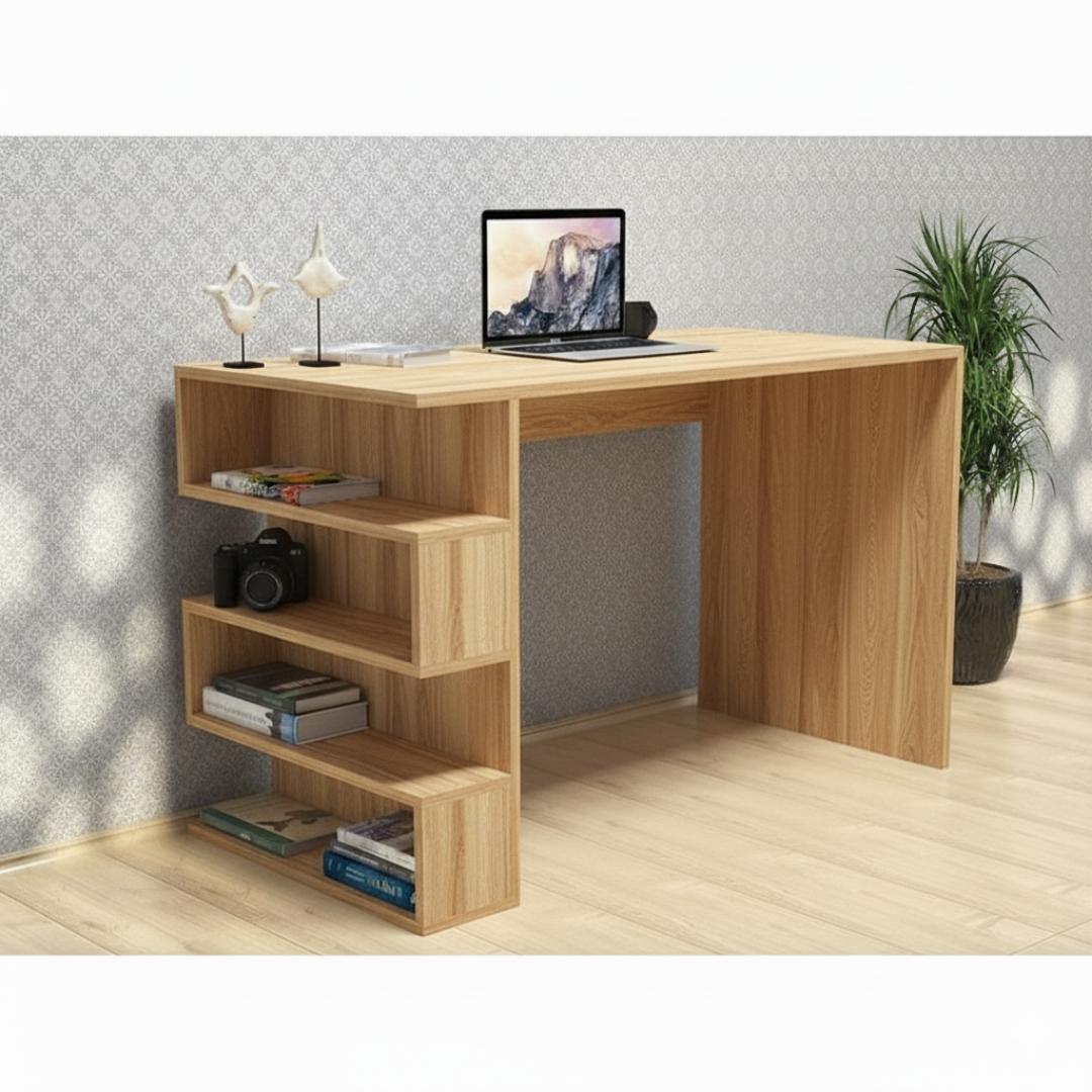 Space-Saving Computer Desk with Side Storage Shelves The "Ascend" L-Shaped Multi-Function Desk