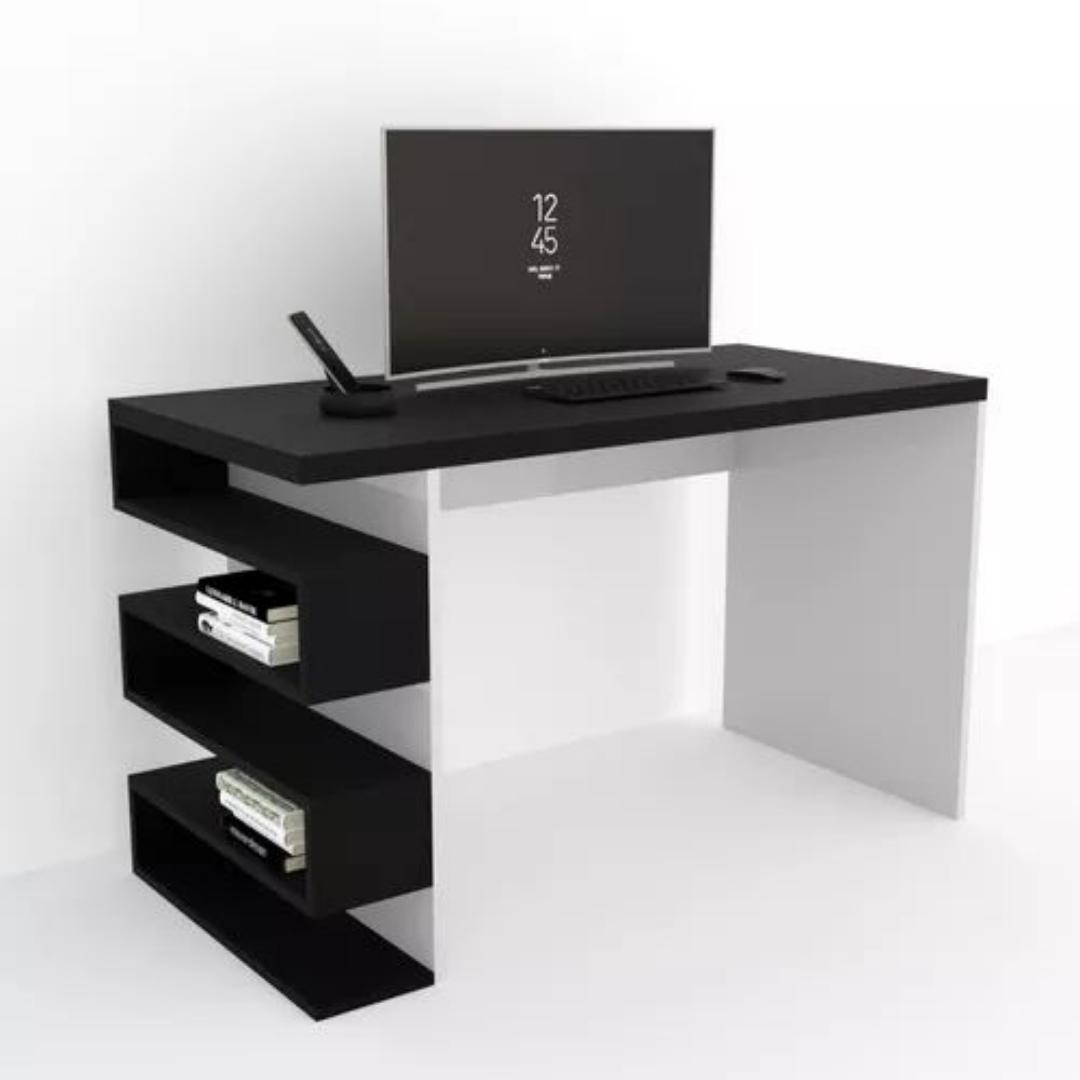 Space-Saving Computer Desk with Side Storage Shelves The "Ascend" L-Shaped Multi-Function Desk