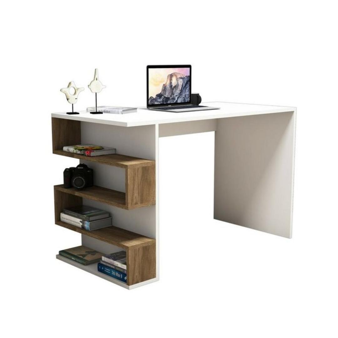 Space-Saving Computer Desk with Side Storage Shelves The "Ascend" L-Shaped Multi-Function Desk