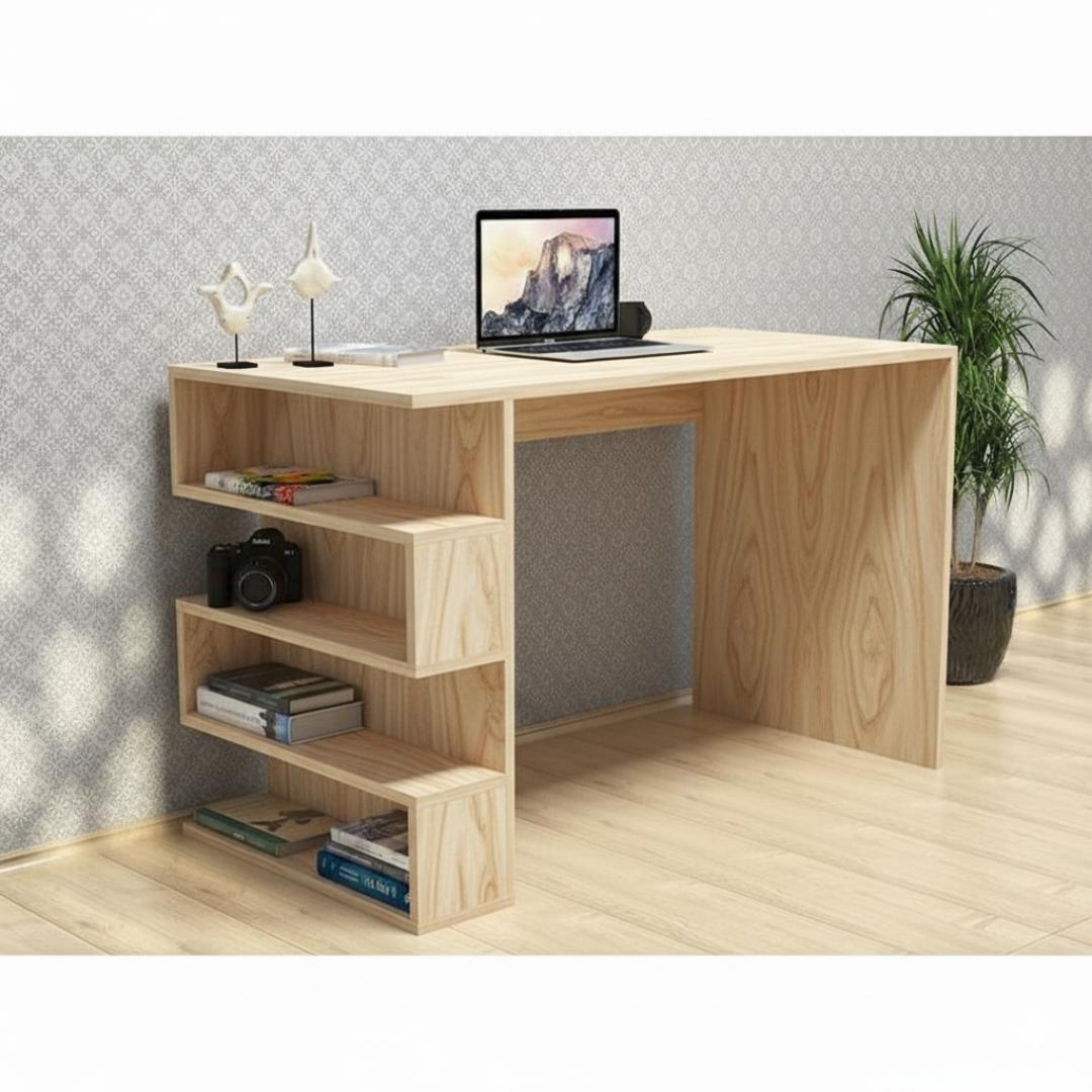 Space-Saving Computer Desk with Side Storage Shelves The "Ascend" L-Shaped Multi-Function Desk