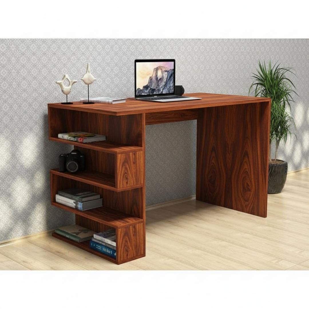Space-Saving Computer Desk with Side Storage Shelves The "Ascend" L-Shaped Multi-Function Desk