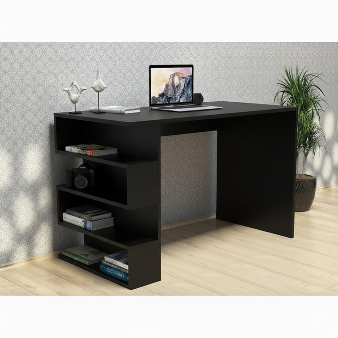Space-Saving Computer Desk with Side Storage Shelves The "Ascend" L-Shaped Multi-Function Desk